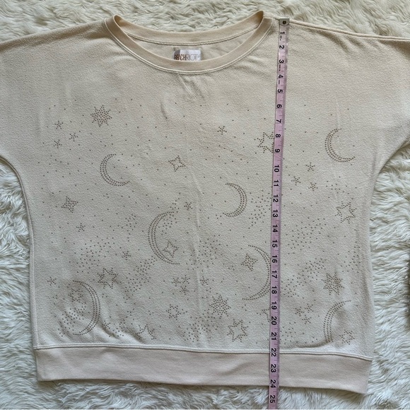 Beach Riot Sweater Moon and Stars Studded Embellished Long Sleeve Cream L - Picture 9 of 12